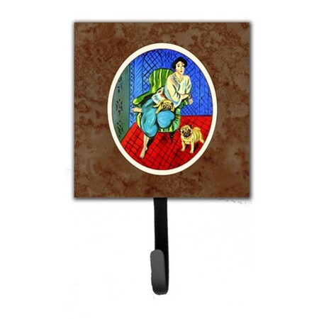 Carolines Treasures Lady with Her Fawn Pug Leash or Key Holder 7072SH4